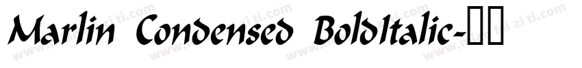 Marlin Condensed BoldItalic字体转换